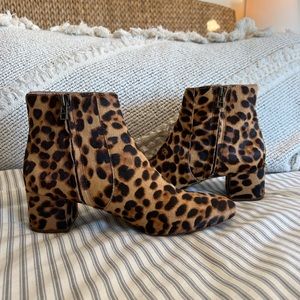 Madewell Jada Boot in Leopard Calf hair